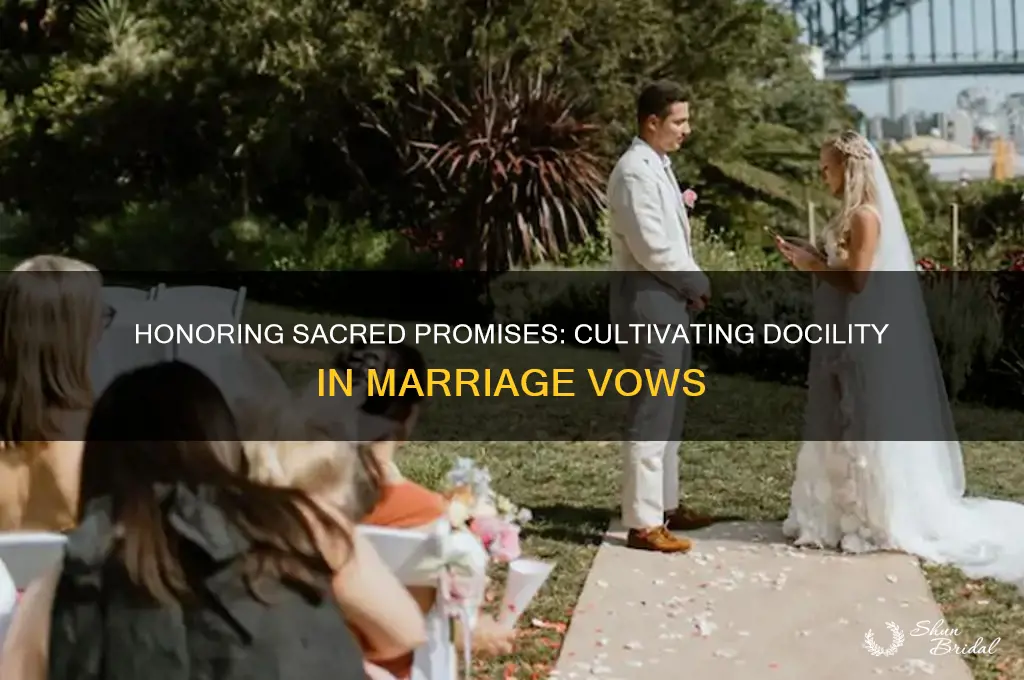 how can you be docile to your vows