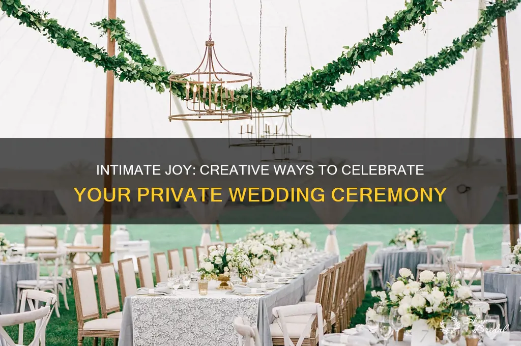 how celebrate after private wedding ceremony