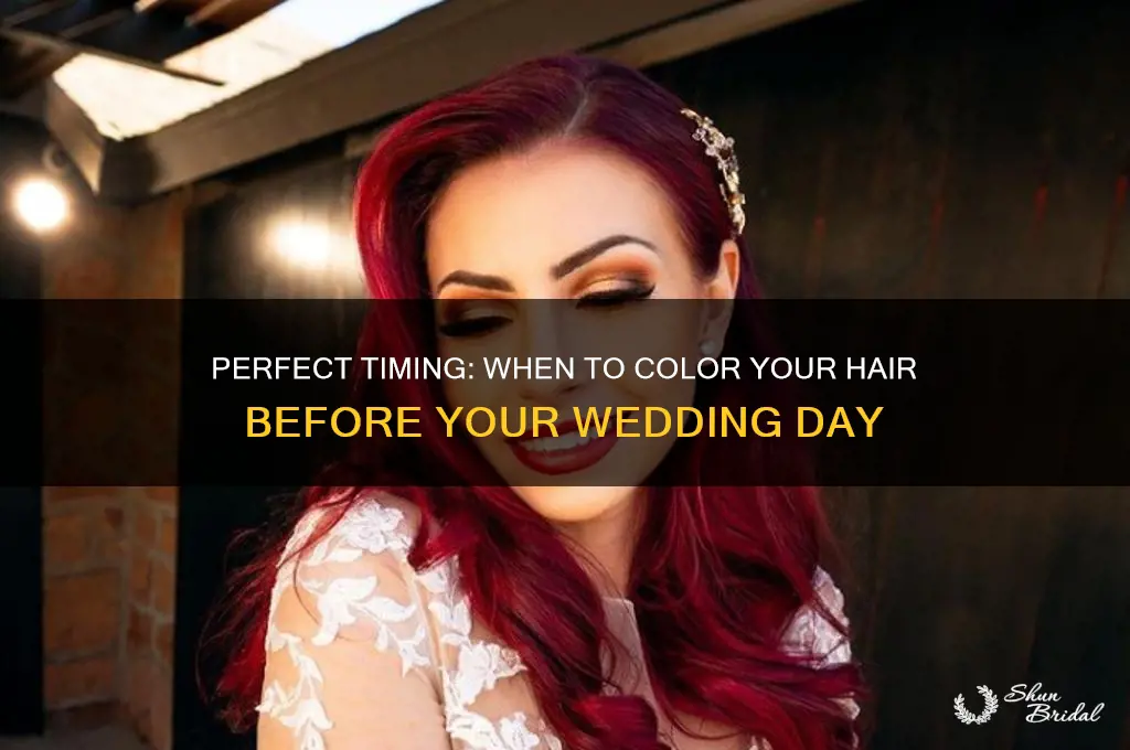 how close to my wedding should I color my hair