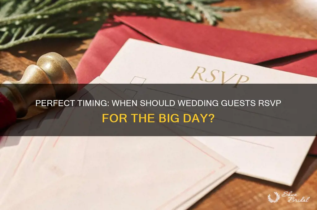 how close to the wedding date should guests rsvp