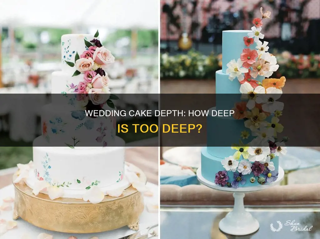 how deep should a wedding cake be