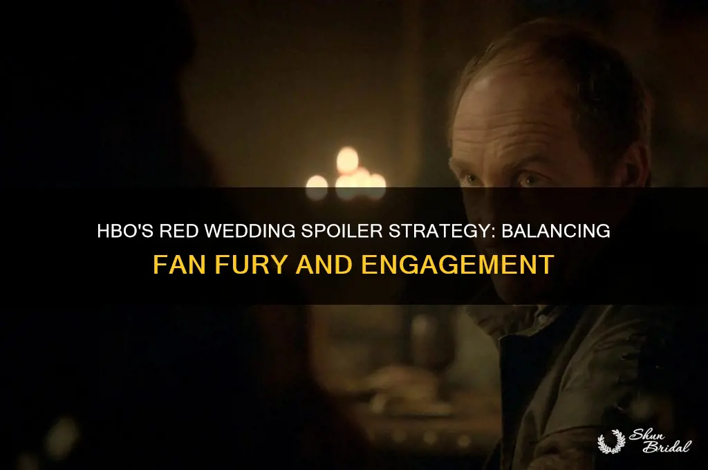 how did hbo deal with the red wedding spoilers