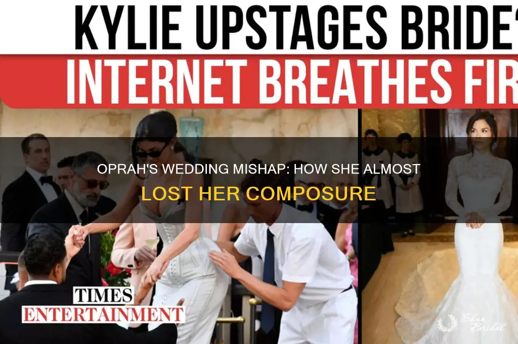 how did oprah almost meww up at the wedding