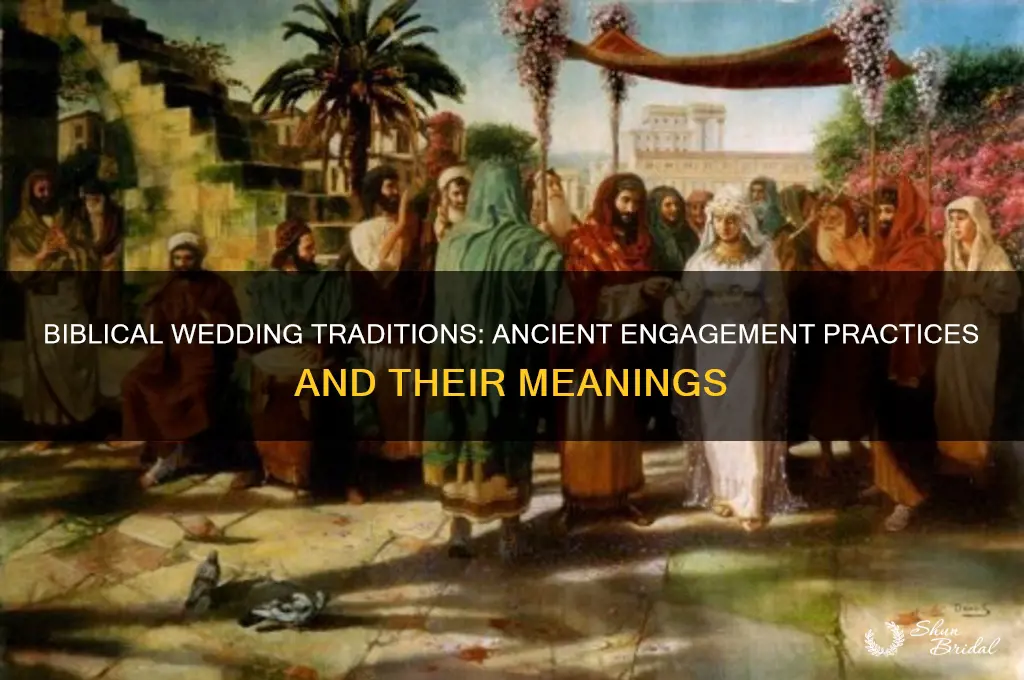 how did people engage wedding in the bible