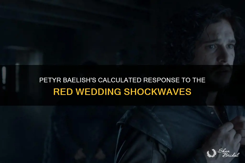 how did petyr react to the red wedding