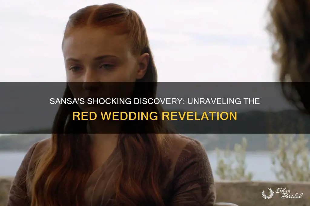 how did sansa find out about the red wedding