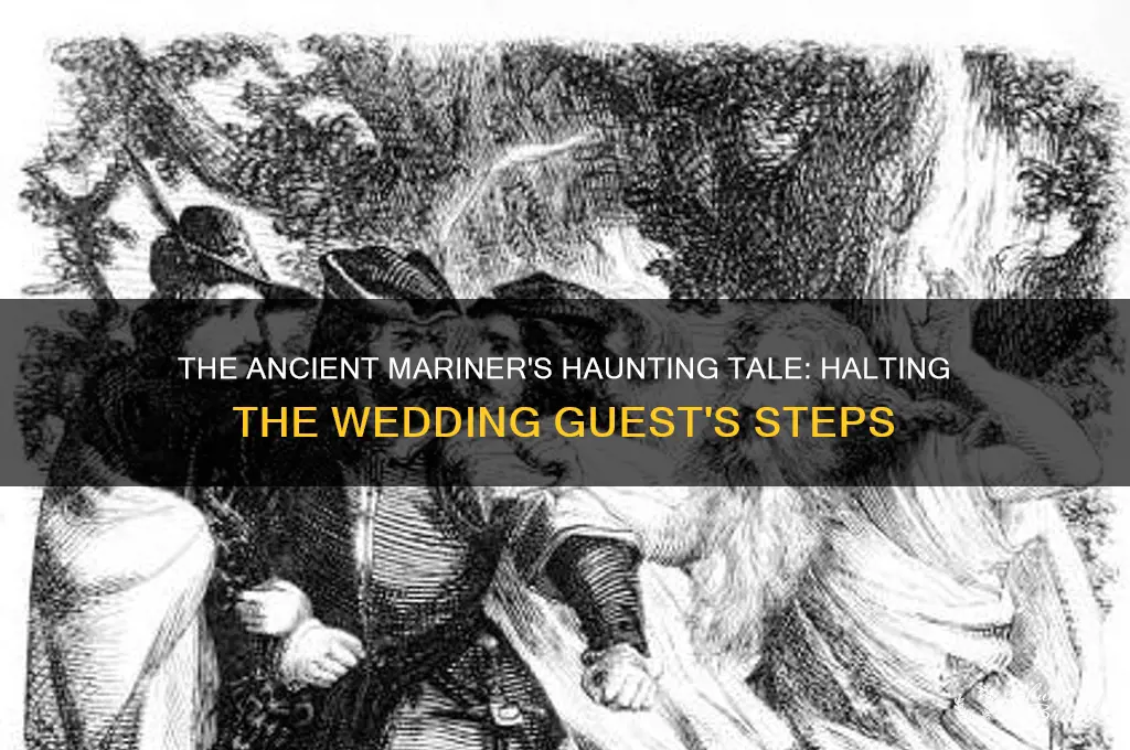how did the ancient mariner stop the wedding guest answer