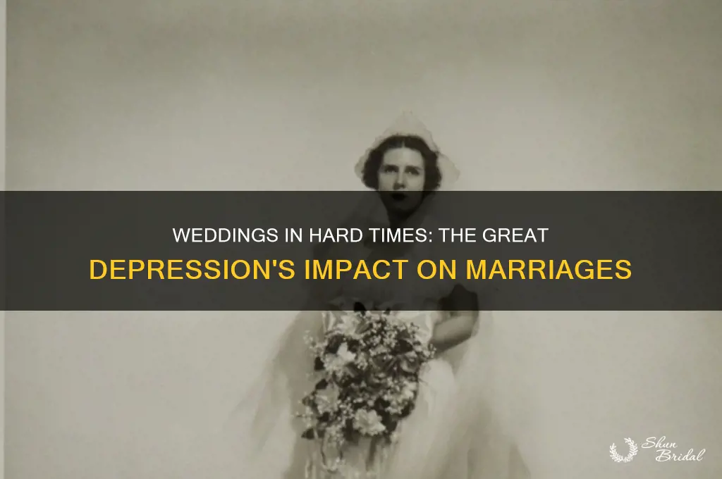 how did the great depression efftect weddings