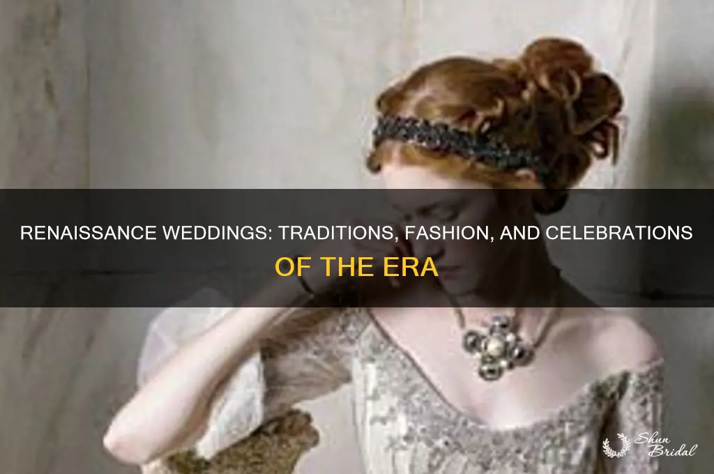how did they do renaissance weddings