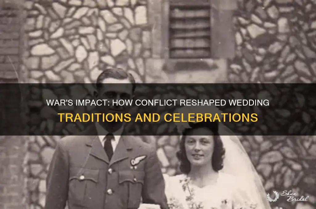 how did war effect weddings