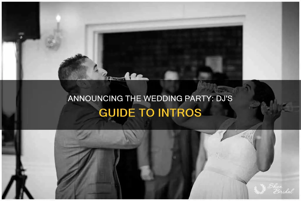 how dj announces the best man and maid of honor