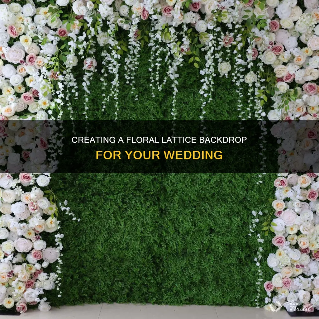 how do a lattie background with flowers for a wedding