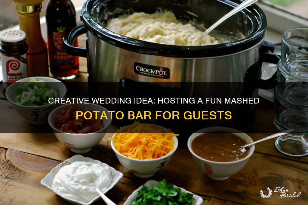 how do a mashed potatoe bar at a wedding
