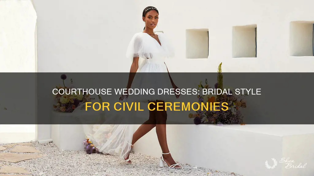how do brides dress for courthouse weddings