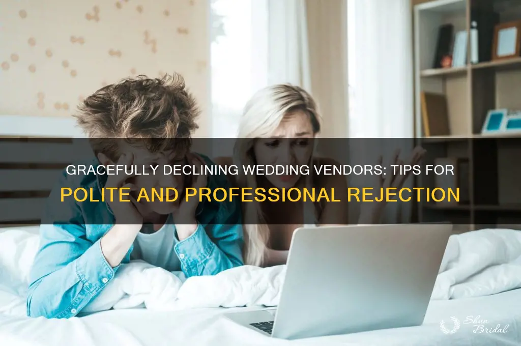 how do decline a wedding vendor