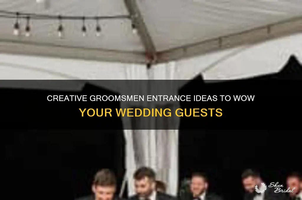how do groomsmen enter