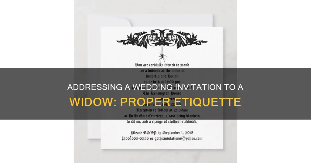 how do I address a wedding invitation to a widow