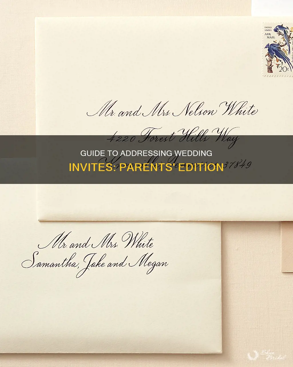 how do I address wedding invitation to my parents