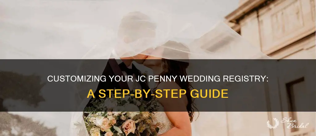 how do I alter a jc penny wedding registry