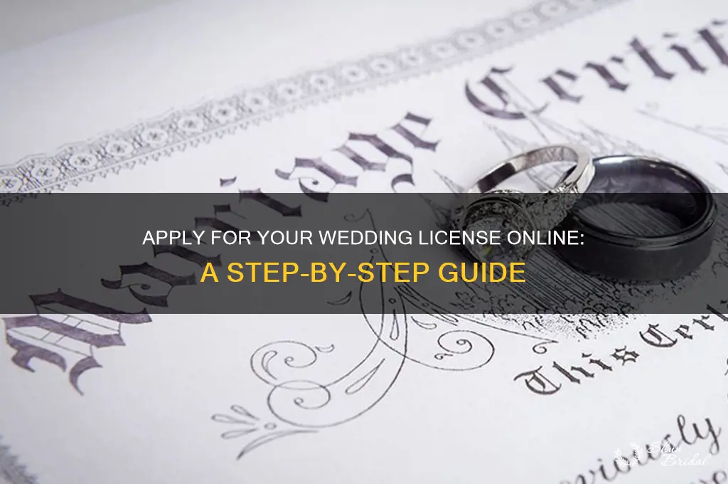 how do I apply for a wedding license on line
