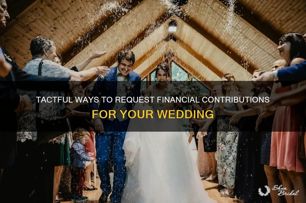 how do I ask people for money for my wedding