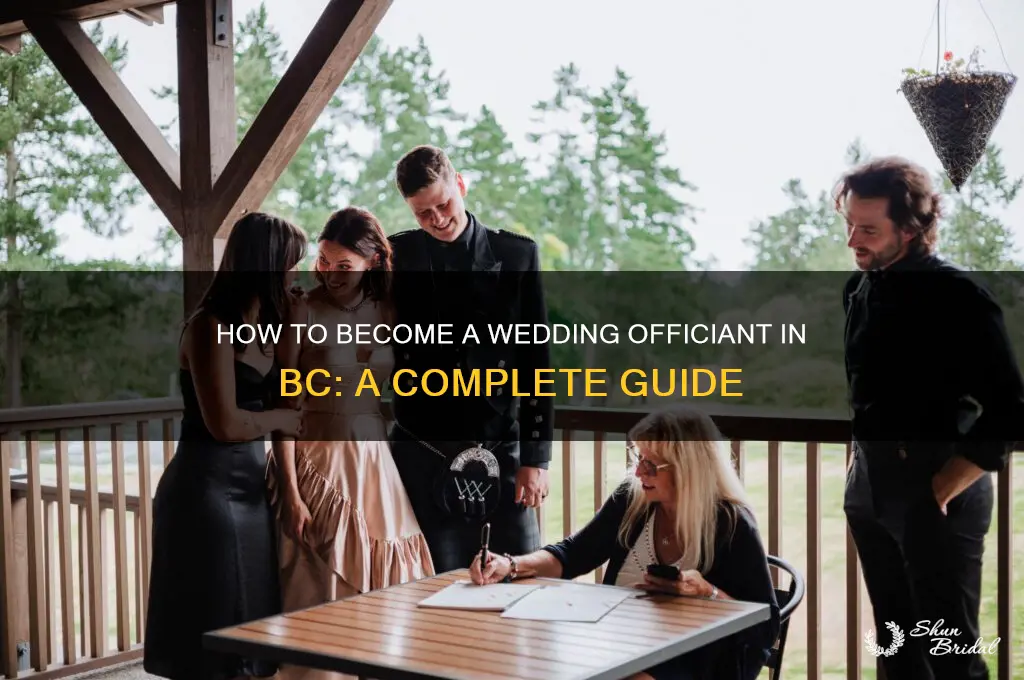 how do I become a wedding officiant in bc