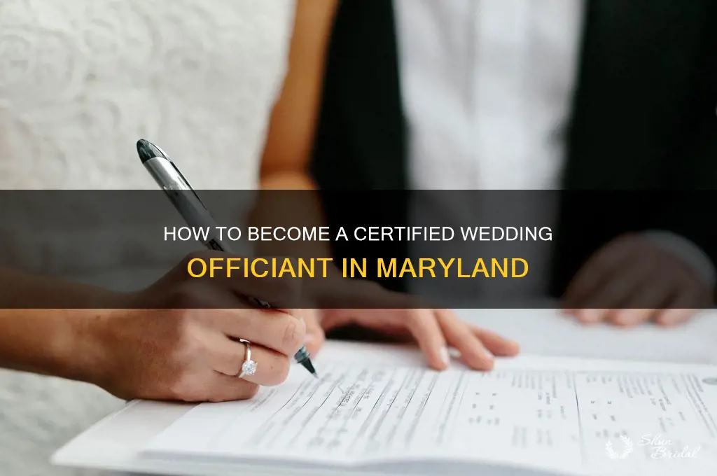 how do I become a wedding officiant in maryland