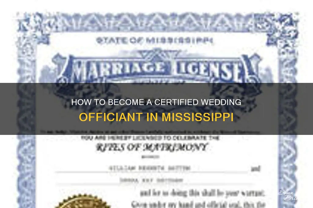how do I become a wedding officiant in mississippi