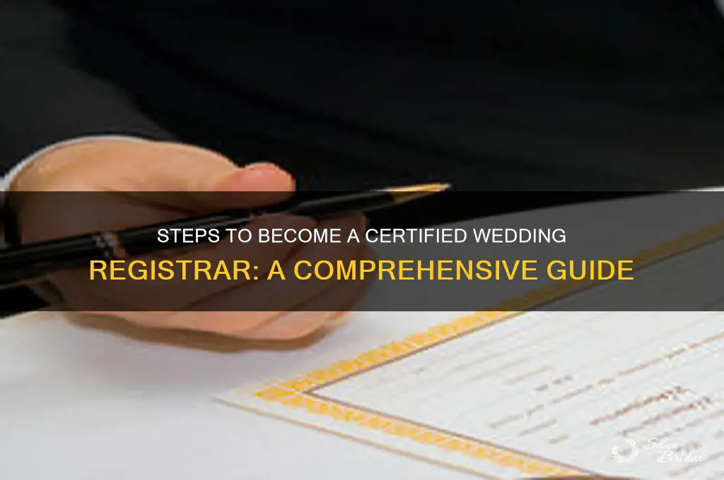 how do I become a wedding registrar