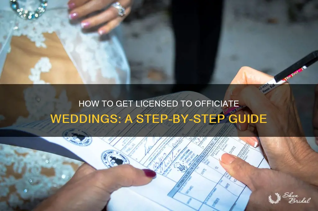 how do I become licensed to perform weddings