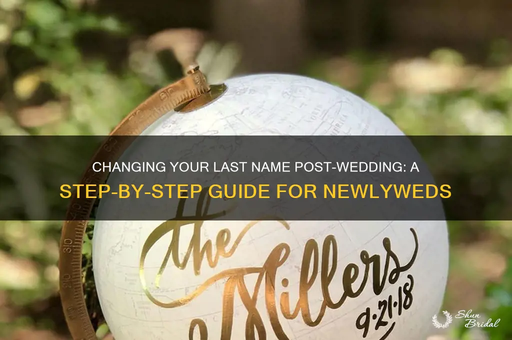 how do I change my last name after wedding ma