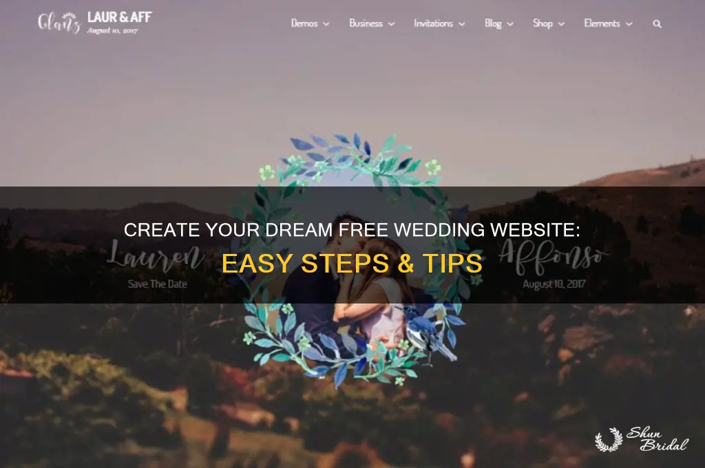 how do I create a free wedding website