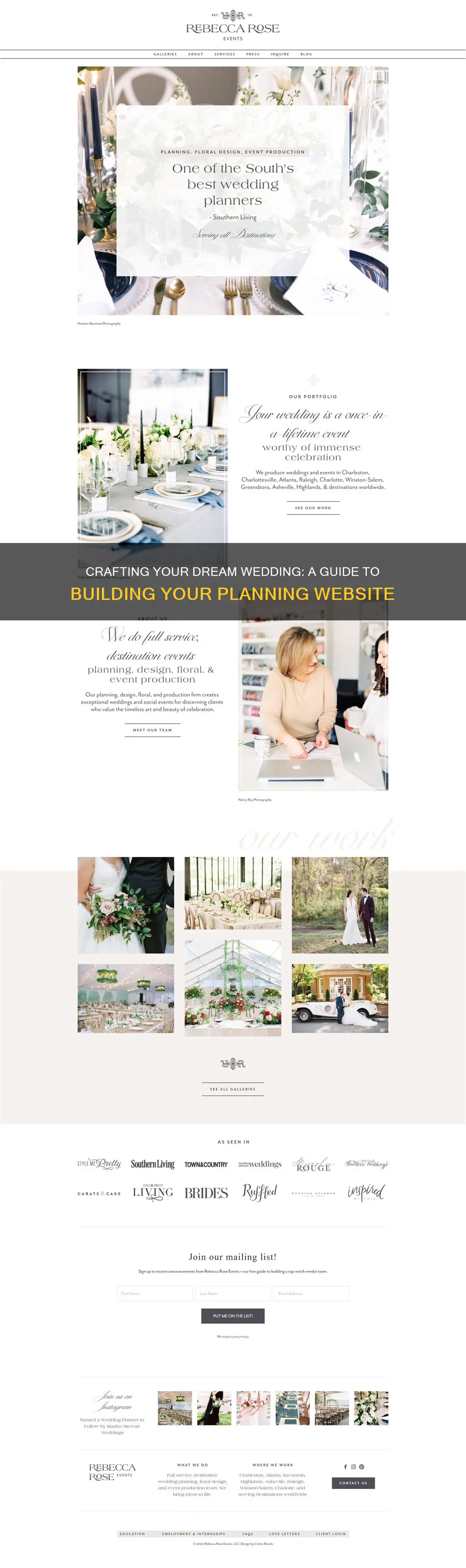 how do I create a wedding planning website