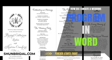 Designing Your Perfect Wedding Program in Microsoft Word: A Step-by-Step Guide