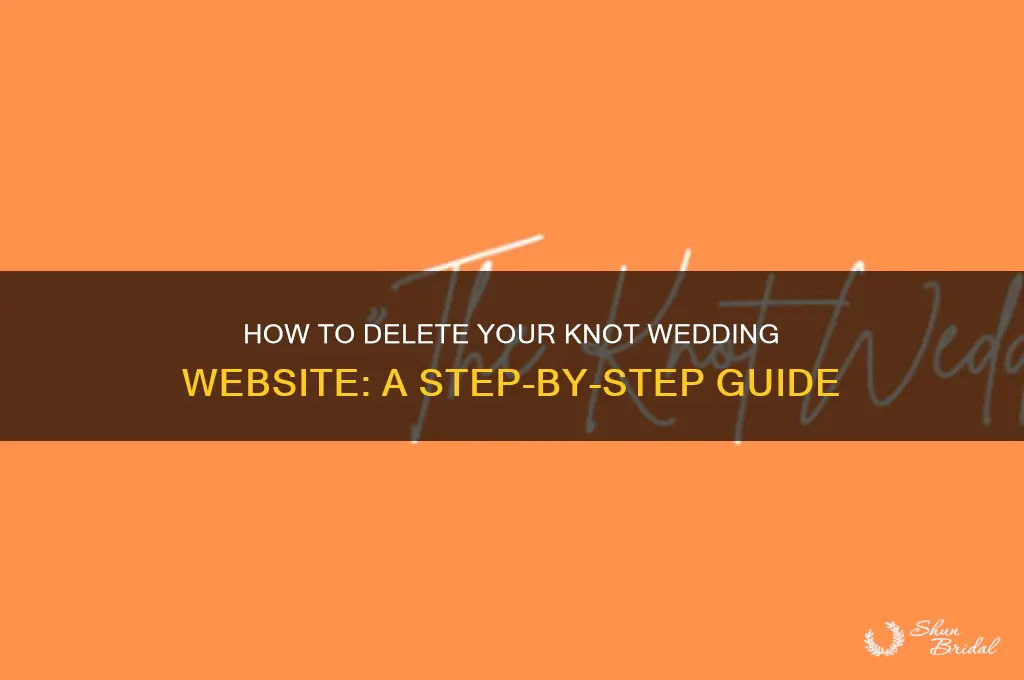 how do I delete my knot wedding website