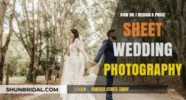 Designing a Price Sheet for Wedding Photography