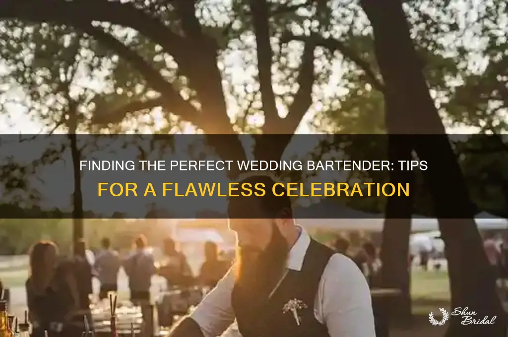 how do I find a bartender for my wedding