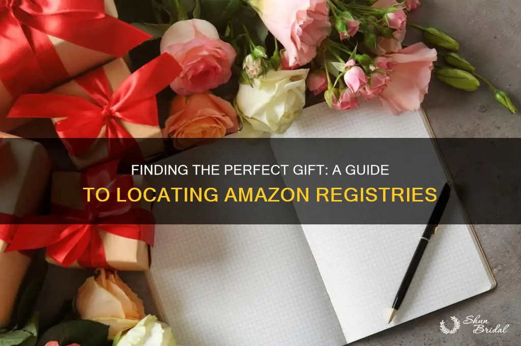 how do i find a gift registry on amazon