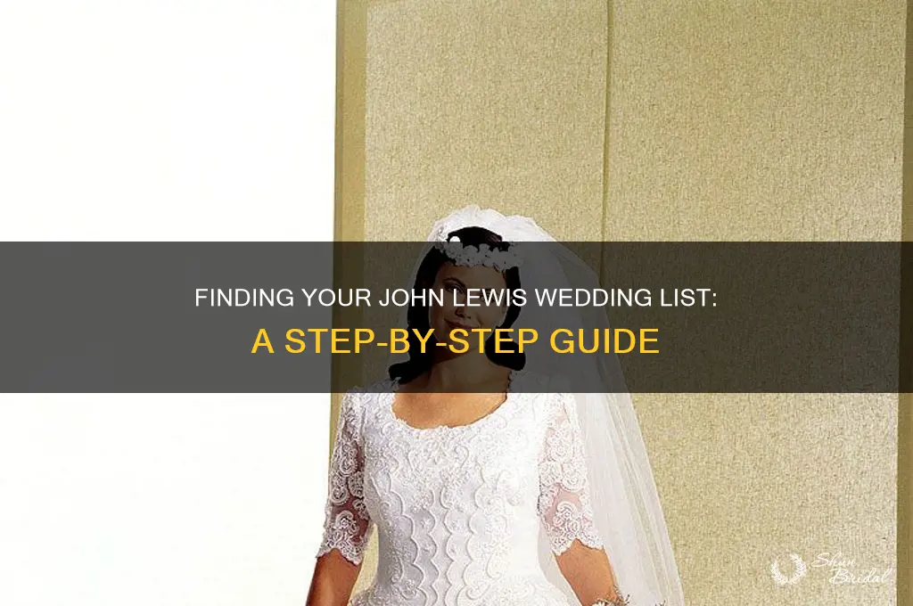 how do I find a john lewis wedding list
