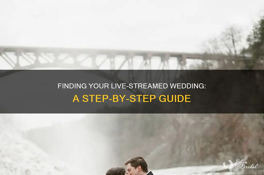 how do I find a wedding that was live streamed