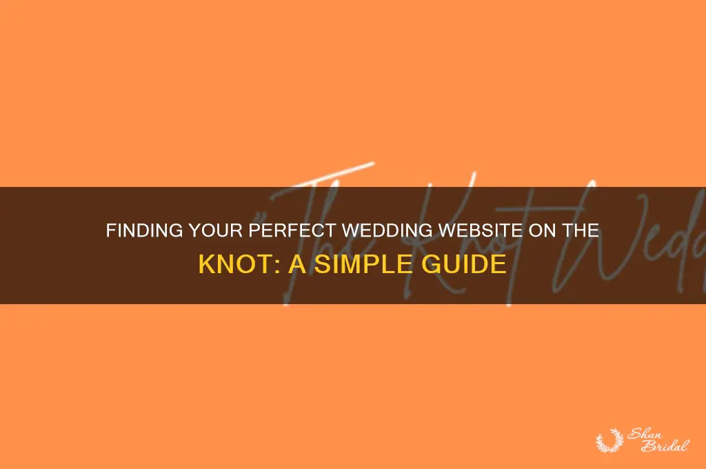 how do I find a wedding website on the knot