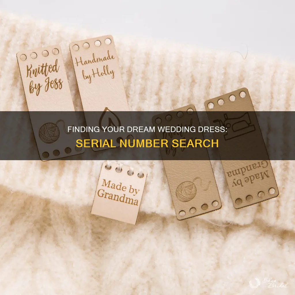 how do I find my wedding dress serial number