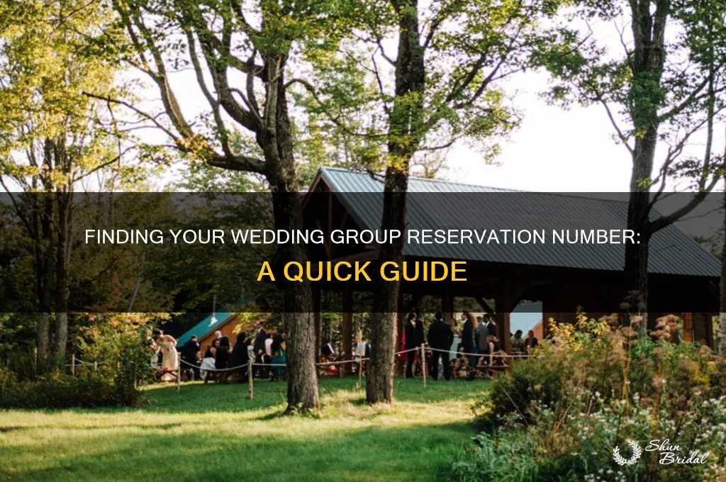 how do I find my wedding group reservation number