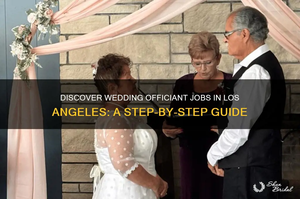 how do I find wedding officiant jobs in los angeles