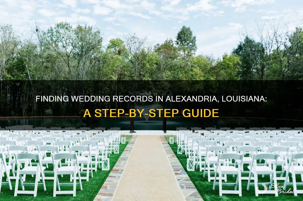 how do I find wedding records in alexandria louisiana