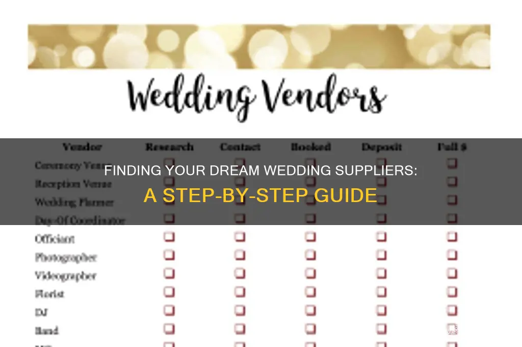 how do I find wedding suppliers