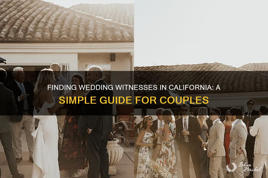how do I find witnesses for my wedding in California