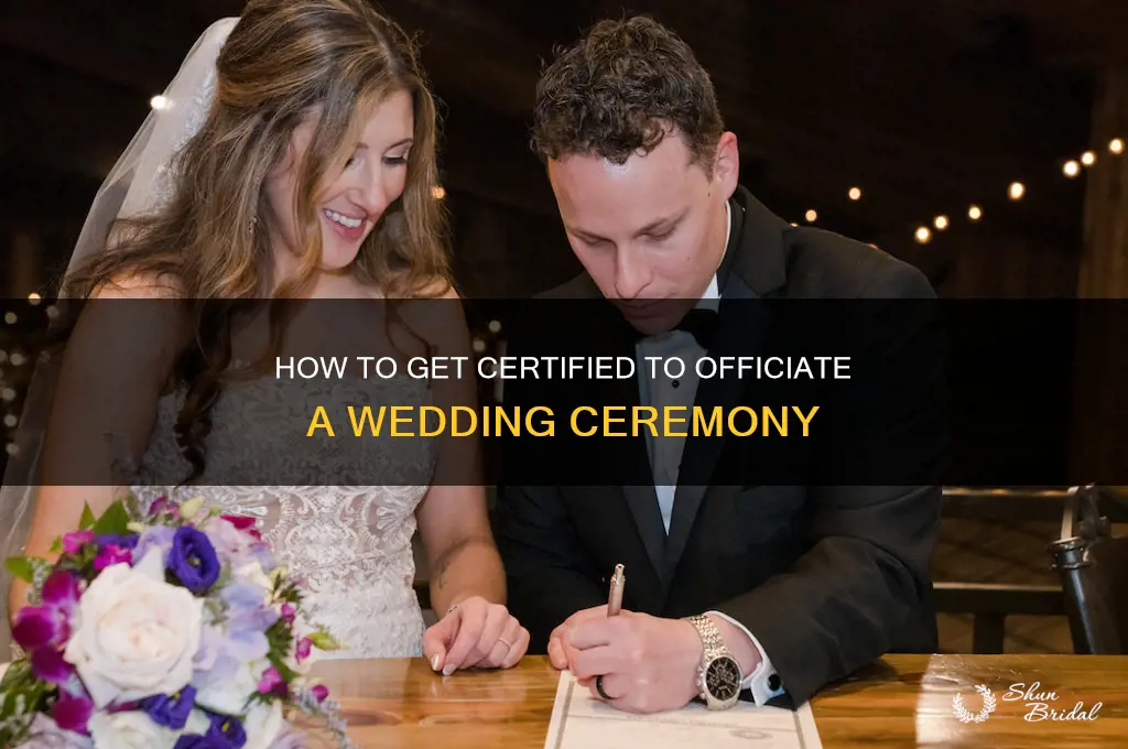 how do I get certified to perform a wedding ceremony