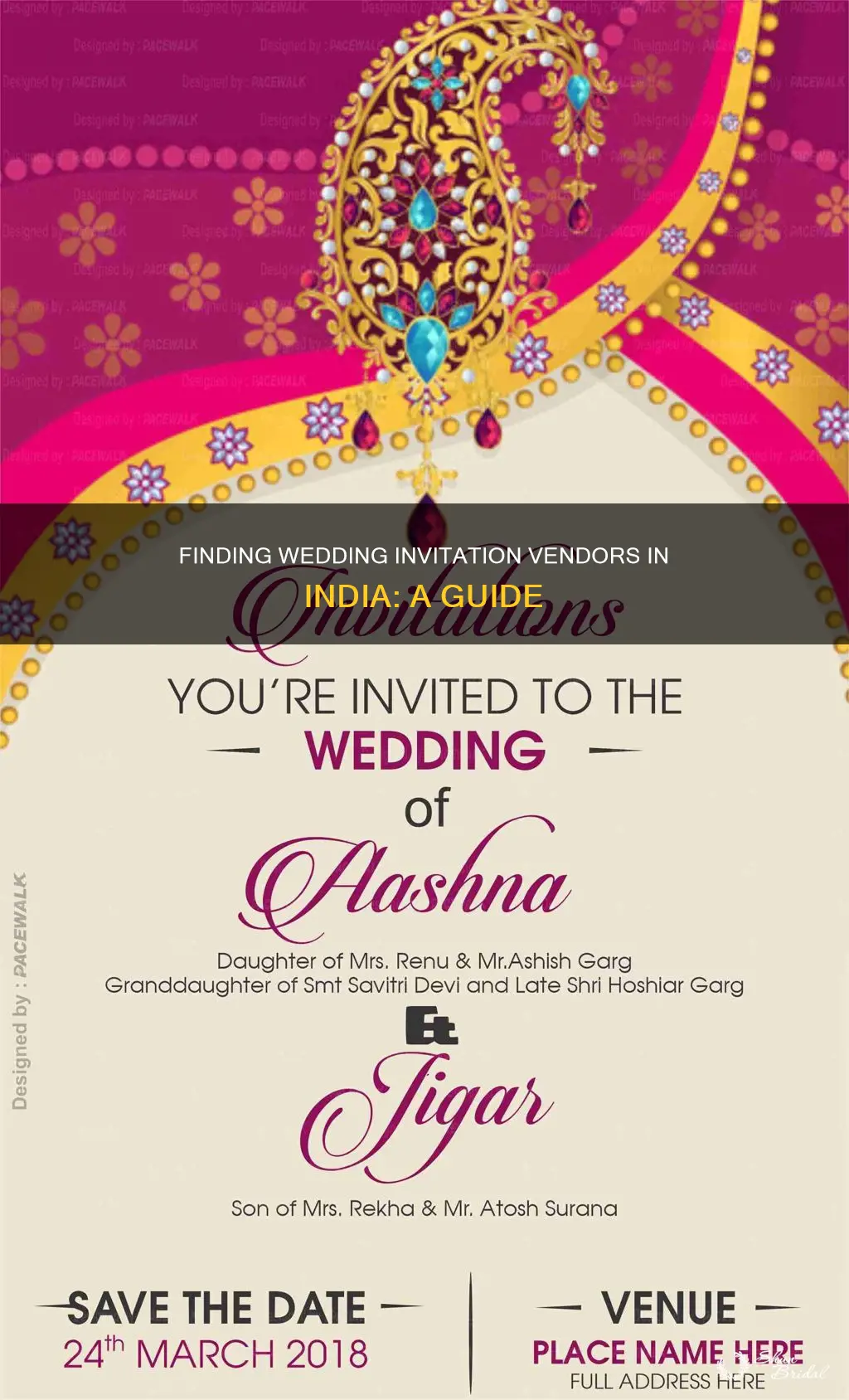 how do I get wedding invitation vendors in india