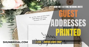 Printing Wedding Invite Guest Addresses: A Step-by-Step Guide